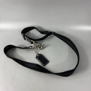 Coach Black Strap with Silver Hardware